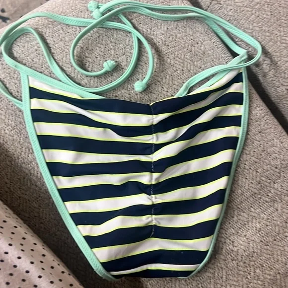 Pink Striped Bikini Bottom Victoria’s Secret tie bottoms - Picture 5 of 6